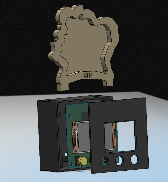 Top view of the enclosure base