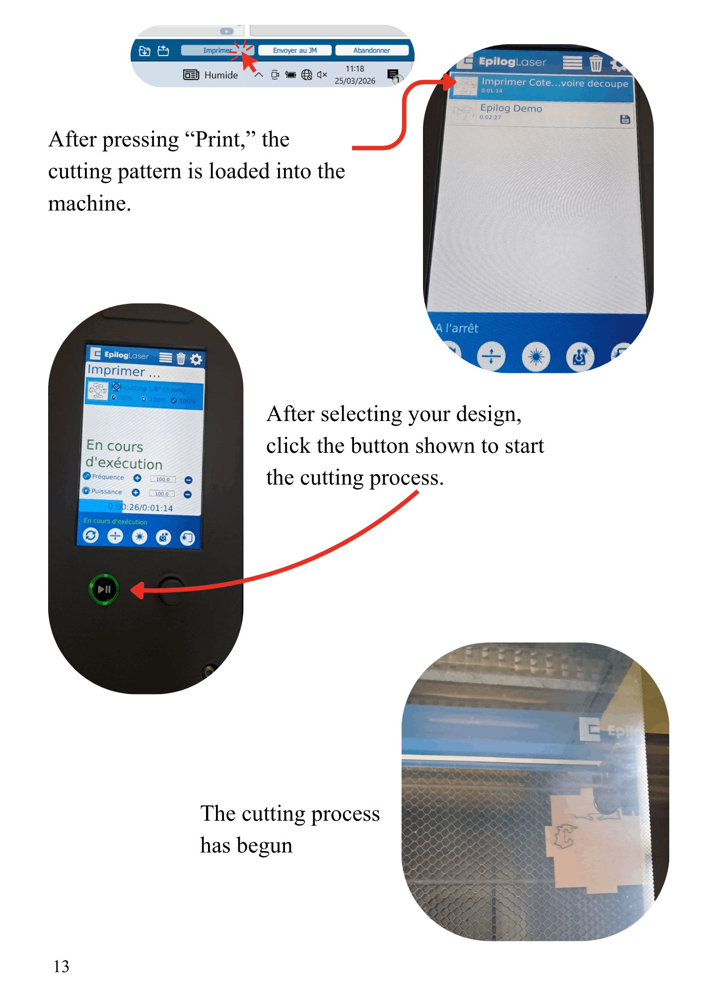 Run the cutting file
