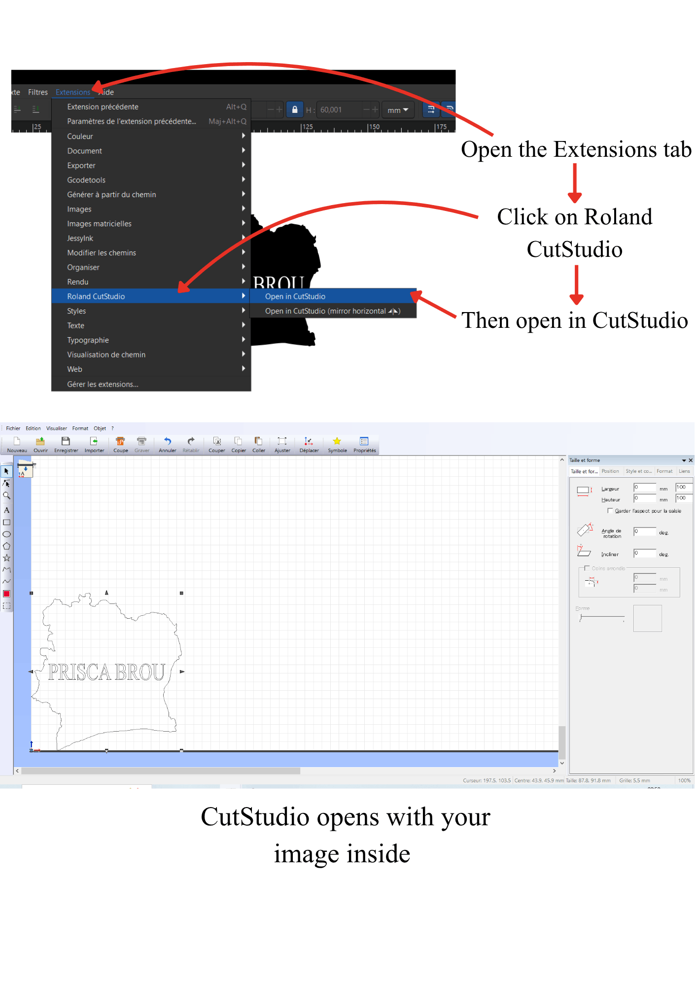 Import to Roland CutStudio