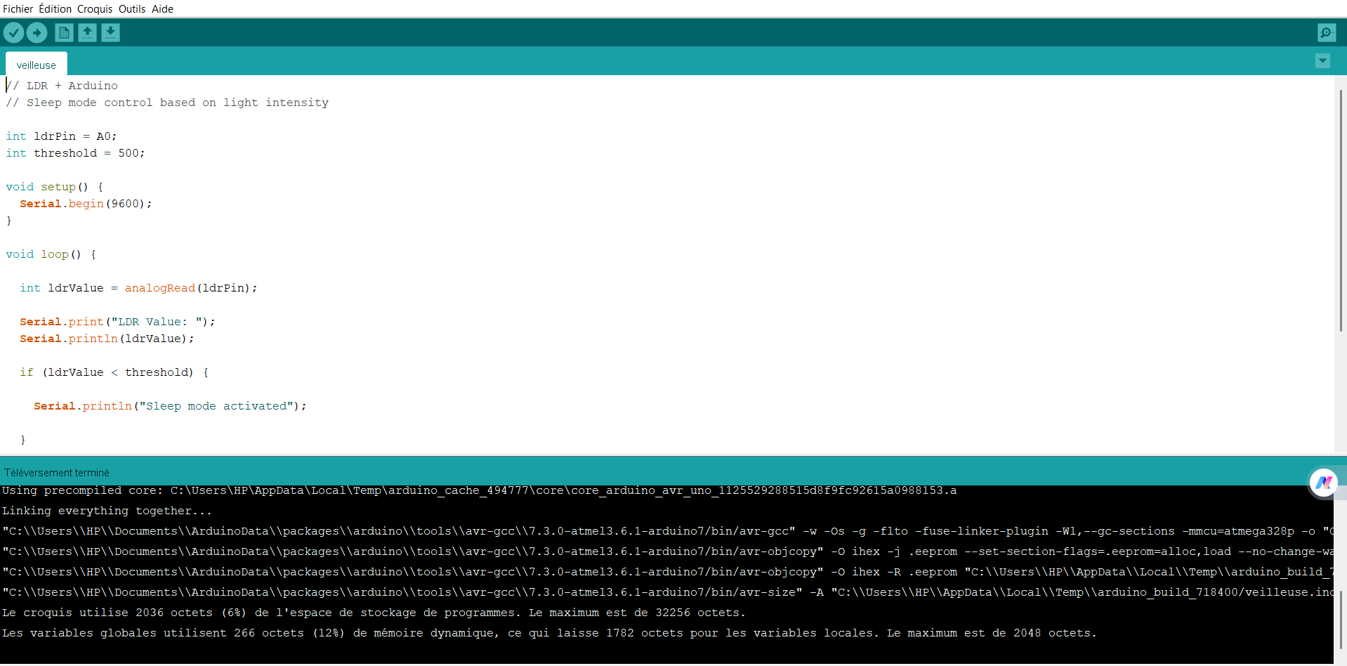 Serial Monitor Screenshot