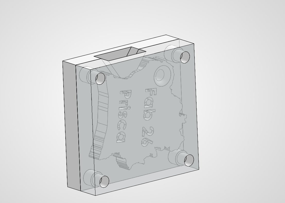 Final engraved crystal  front view