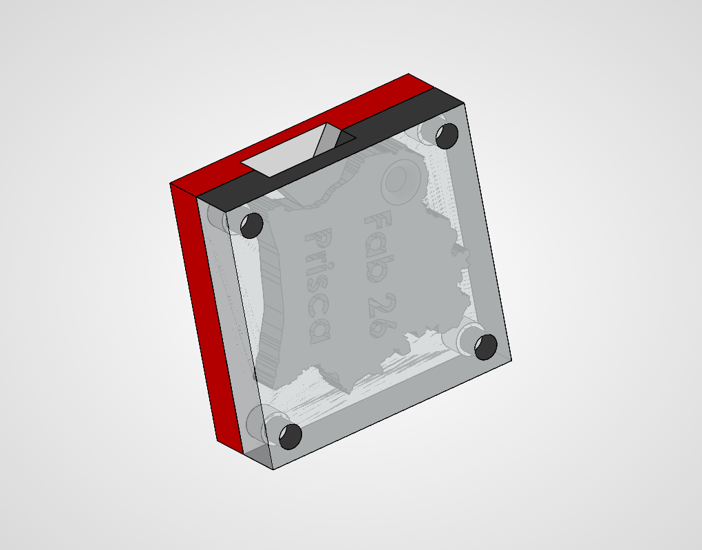 Final engraved crystal  front view
