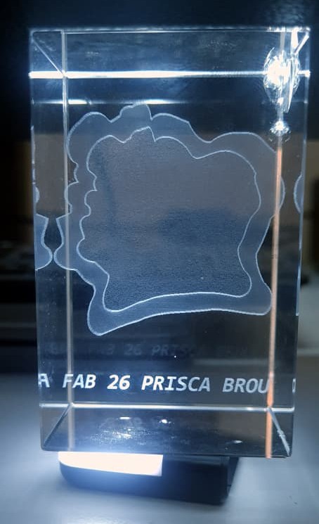 Final engraved crystal  machine view