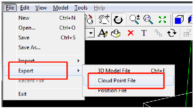 Export dialog