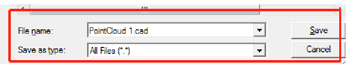 Saved .cad file
