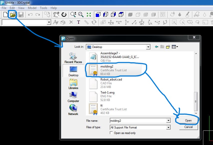 3D Crystal Software  Model loaded