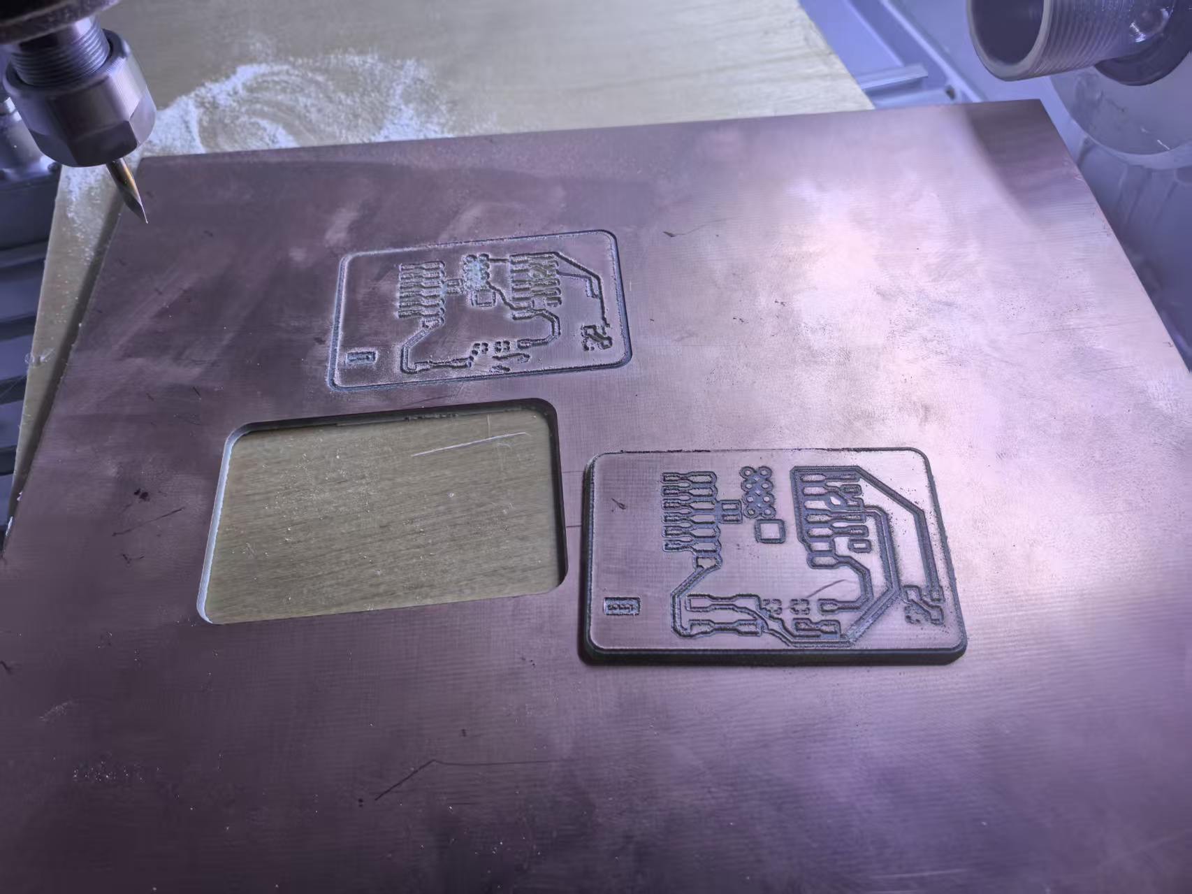 Finished pcb board after cnc process