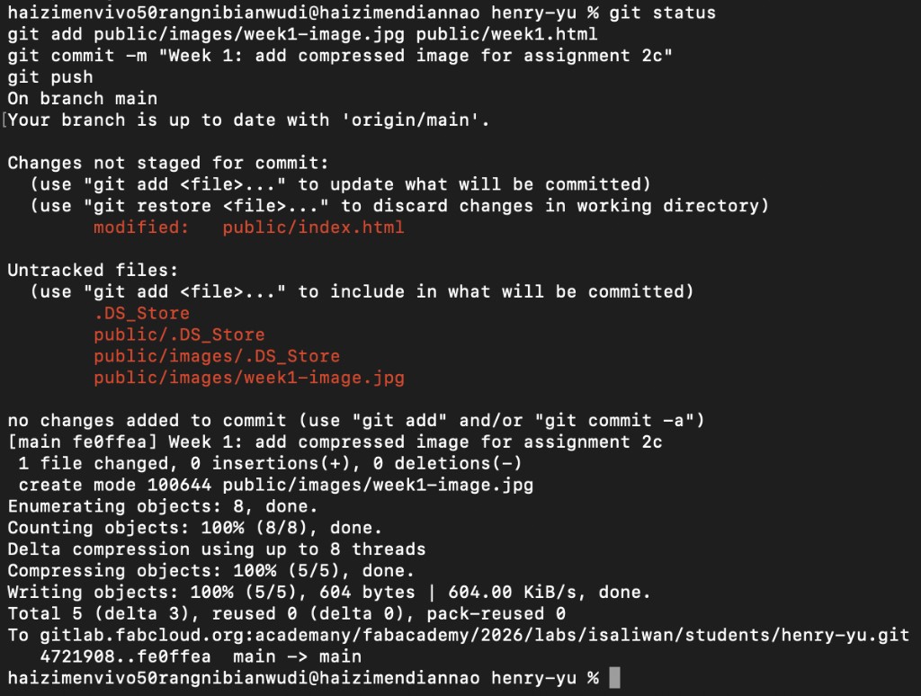 Git add commit push for image and HTML