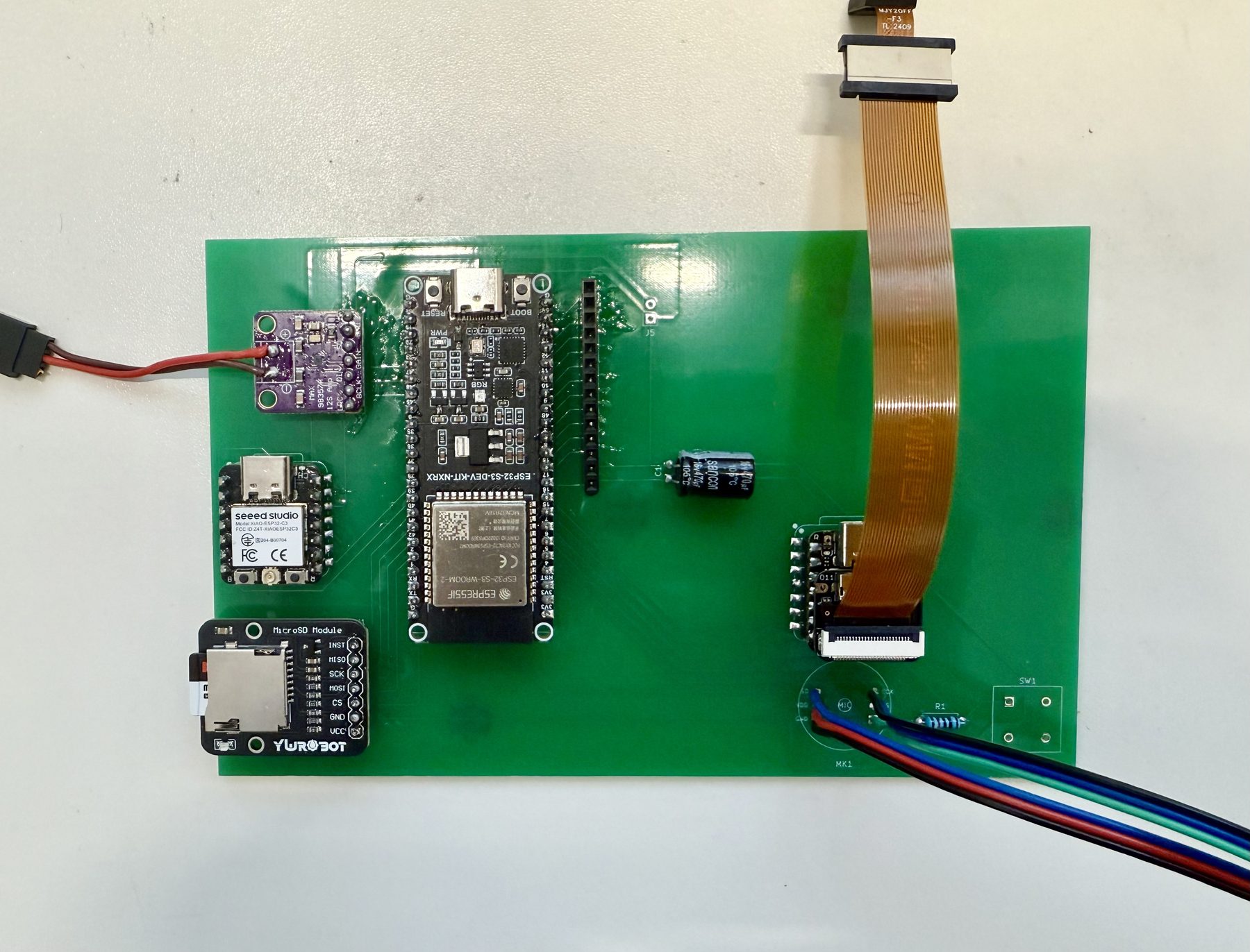 Assembled host PCB