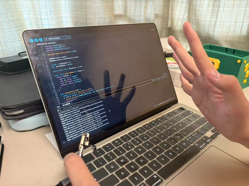 Paper gesture test with serial output