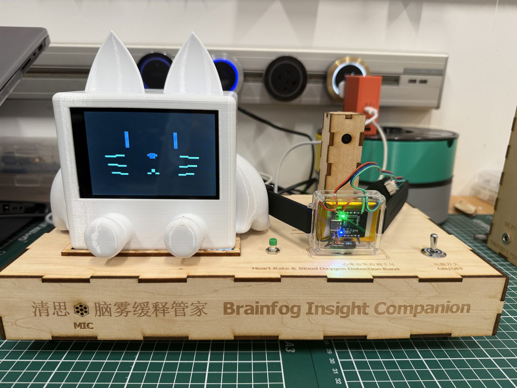 Brain Fog Insight Companion final prototype front view