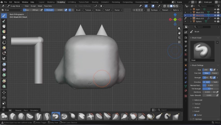 Back orthographic view of final concept model