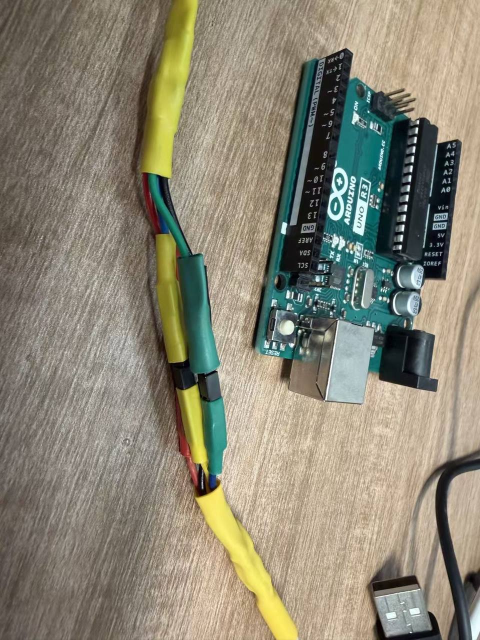 Chassis USB cable retrofitted with DuPont connectors