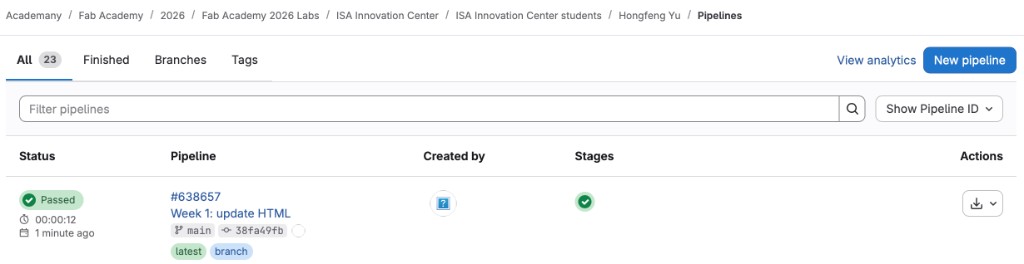 GitLab pipeline passed for HTML update
