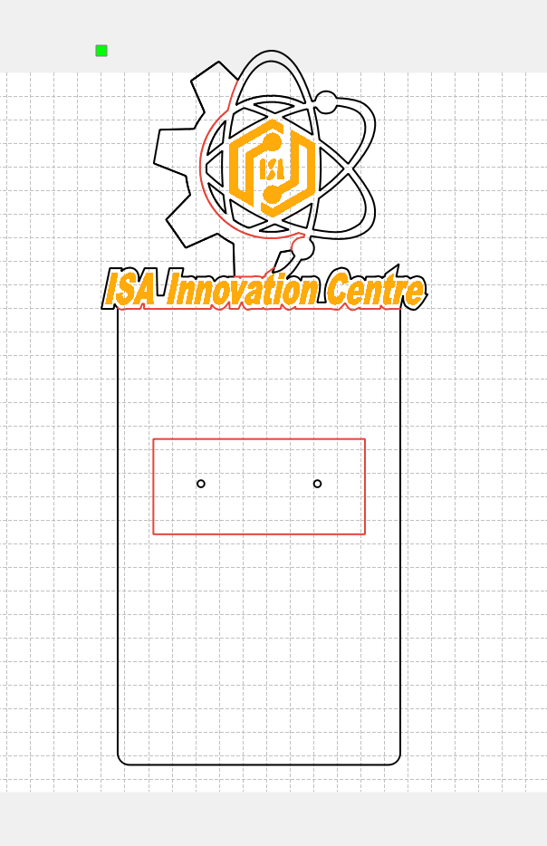 LaserMaker screenshot: combined union outline for violin stand