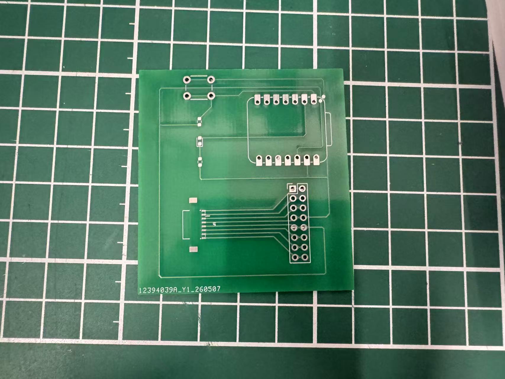Fabricated first PCB revision after delivery from JLCPCB