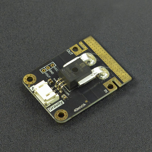 DFRobot Gravity 50A analog current detection module used on the charging dock