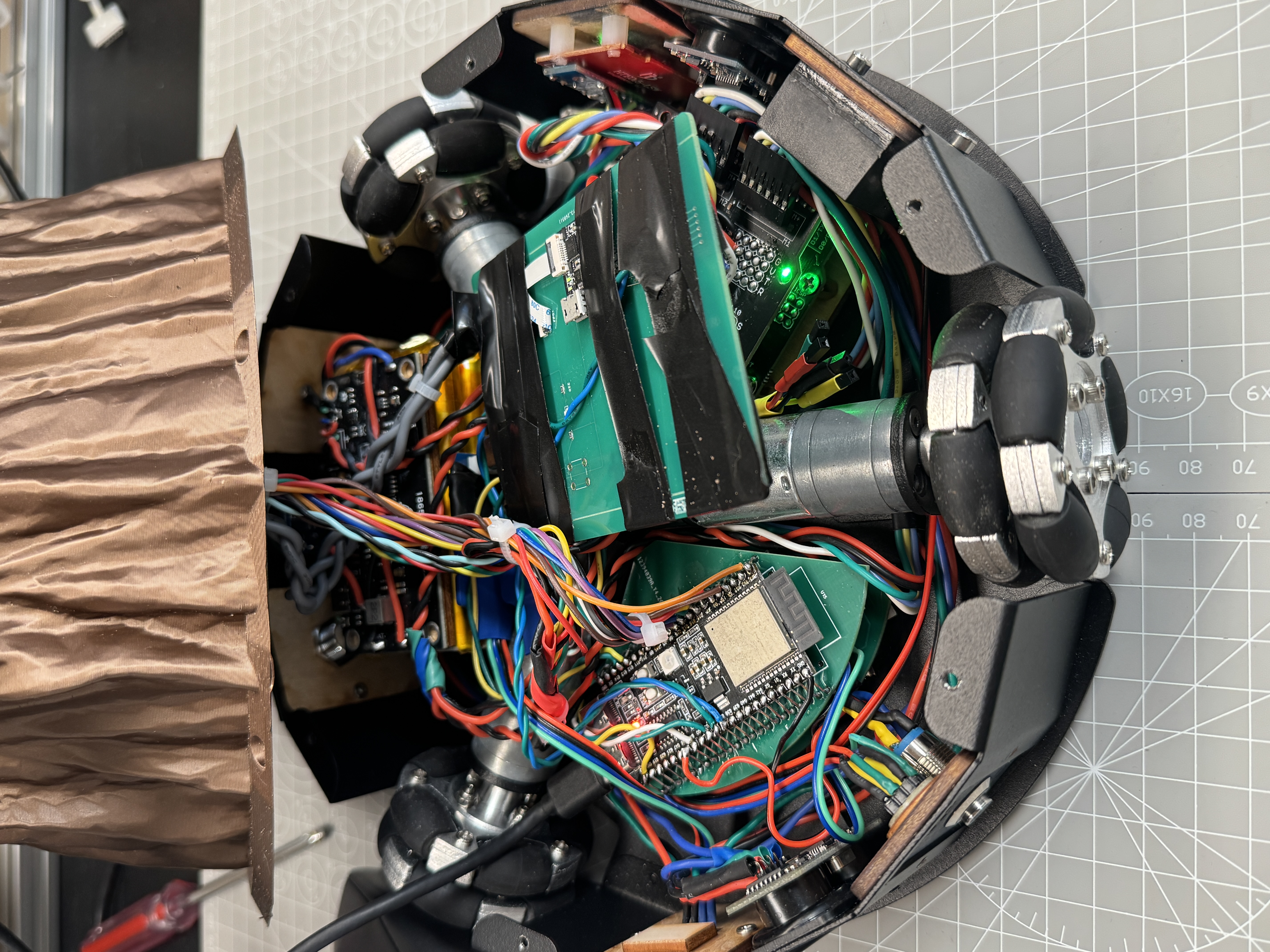 Close-up of the TFT and custom WROOM PCB connection