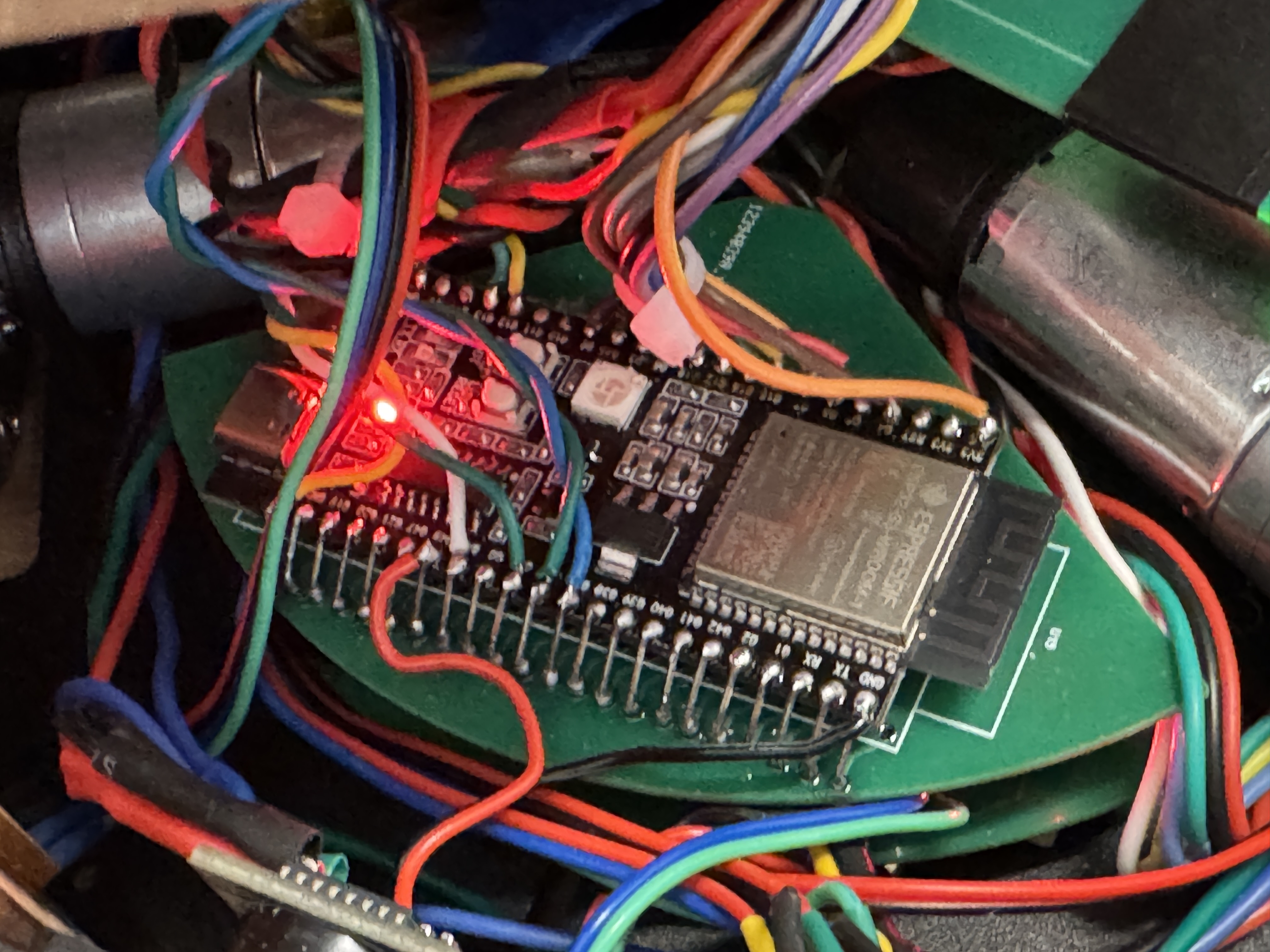 WROOM PCB powered on with indicator light during Forest Fairy integration