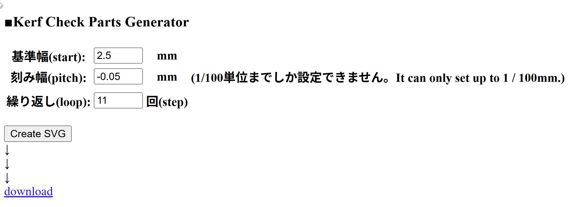 downloading the kerf testing file