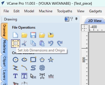 Set Job Dimmentions and Origin