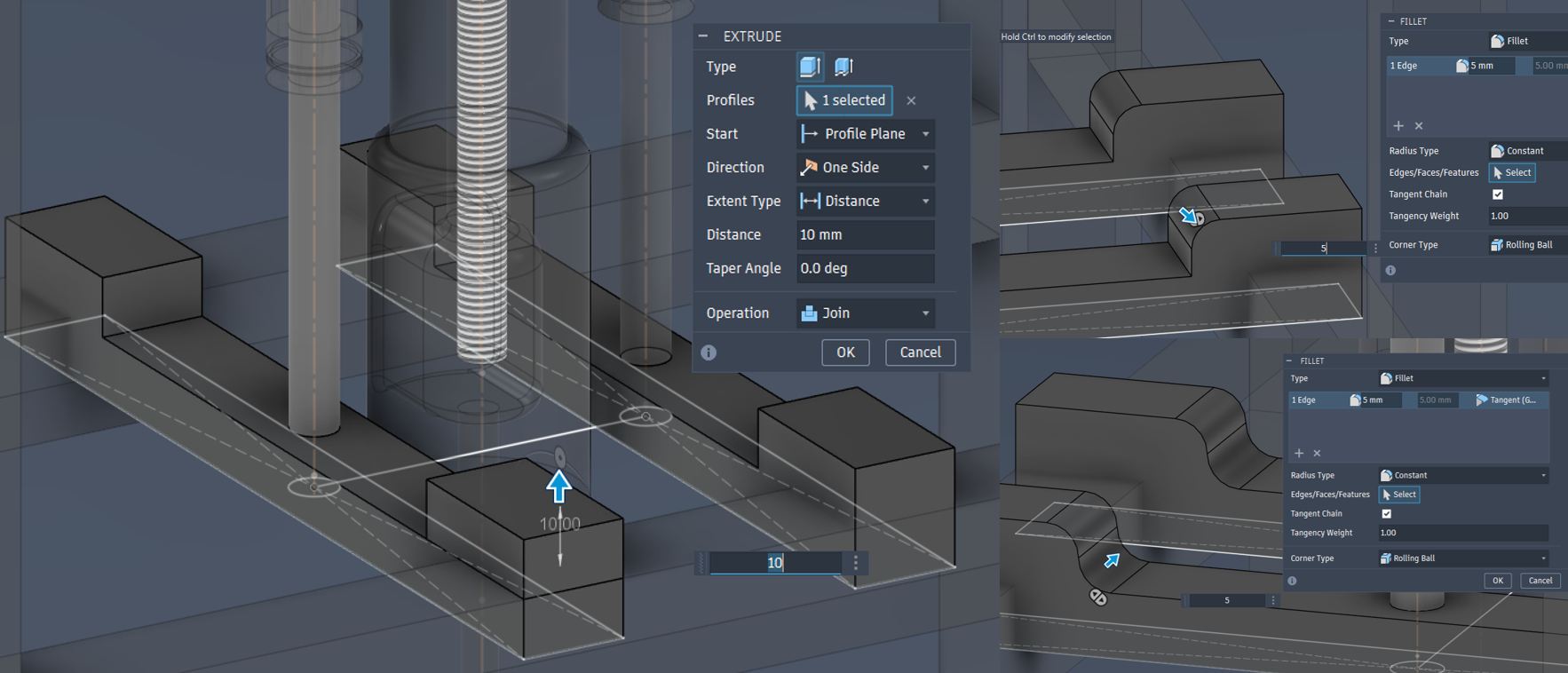 Screw Shaft Angle Stabilizer design