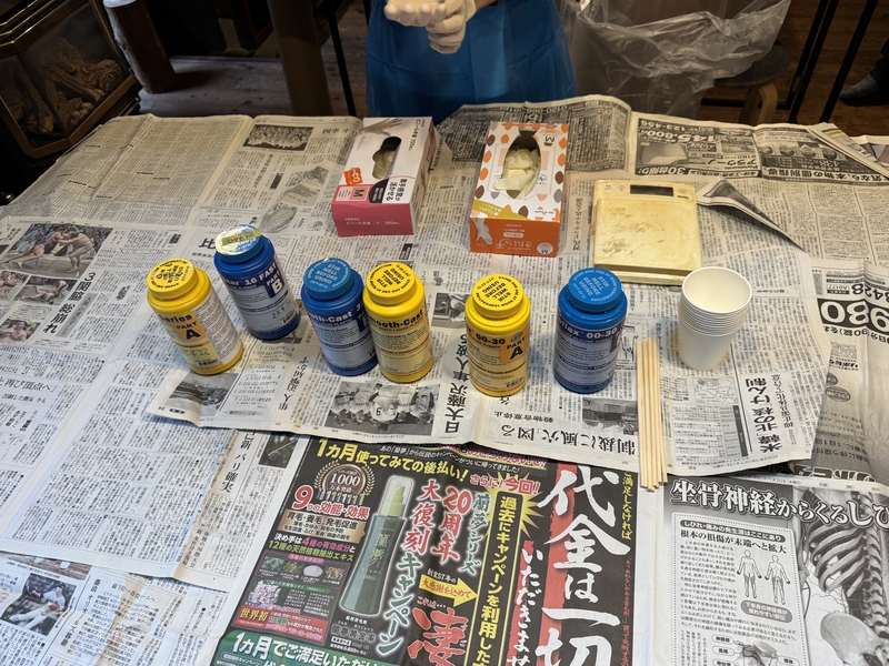 preparation on the table