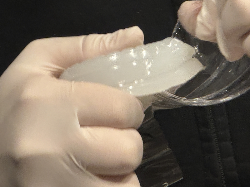 taking off the material