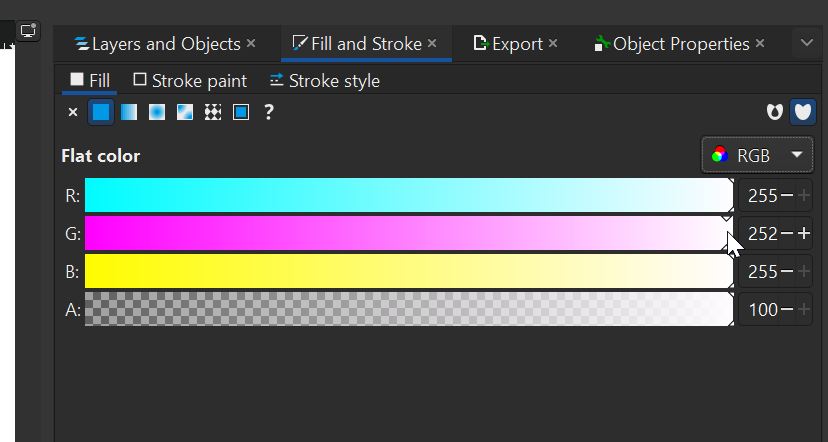 color change with RGB