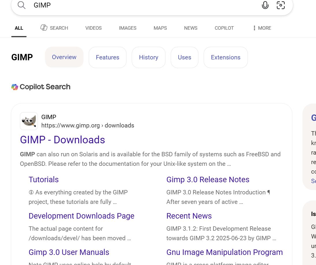 search Gimp