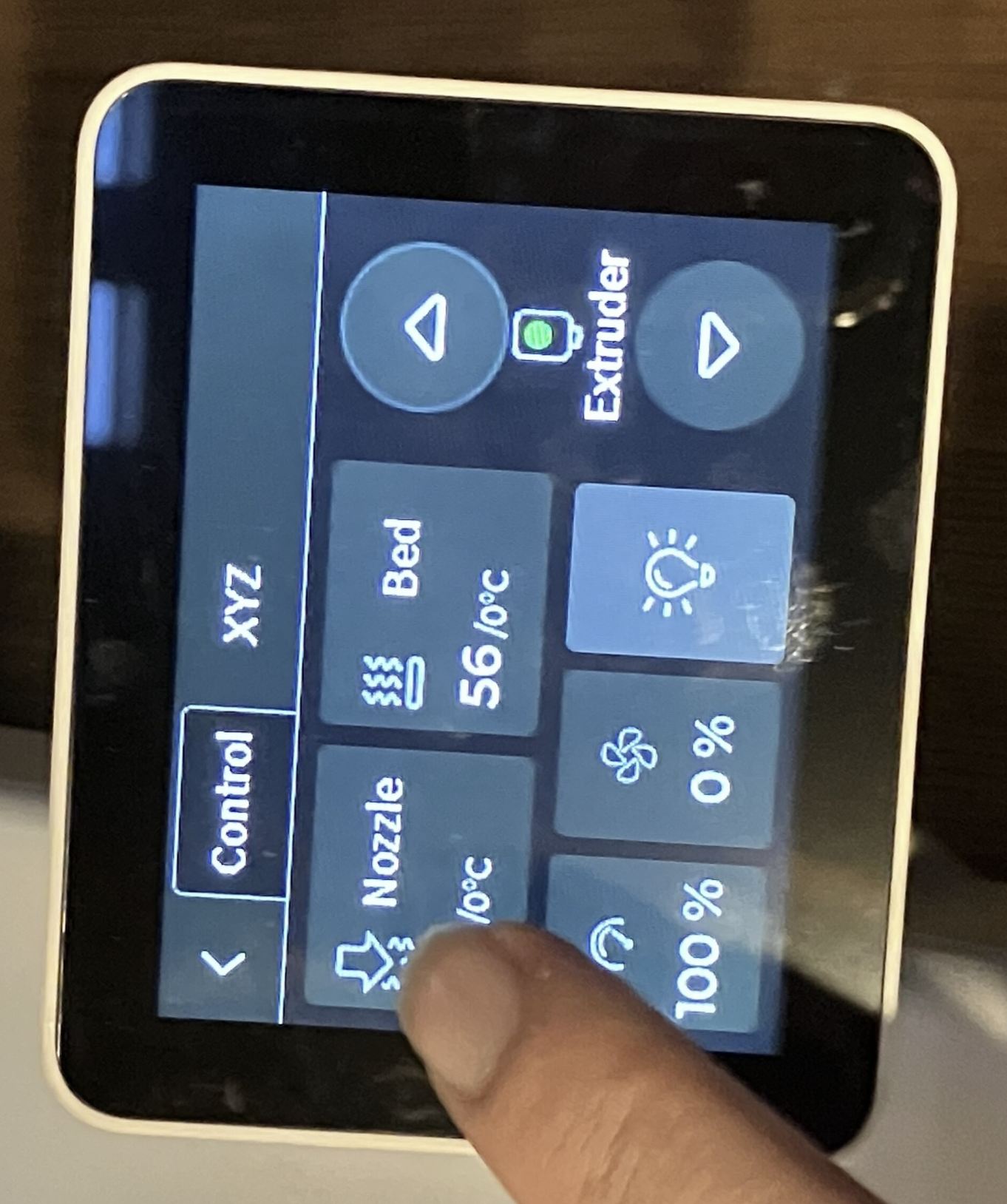 control heat of the nozzle