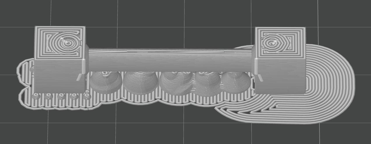 top part of sphere in lateral printing