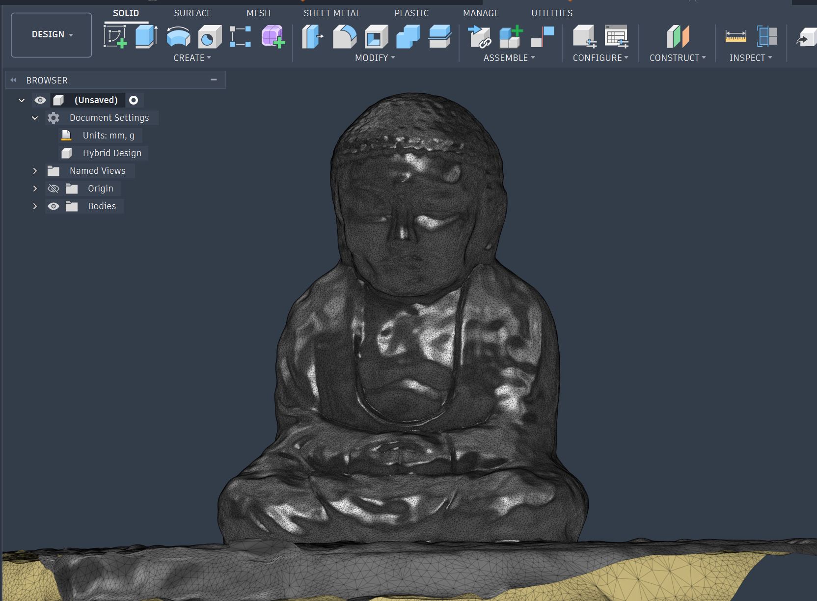 face of Daibtsu in row condition