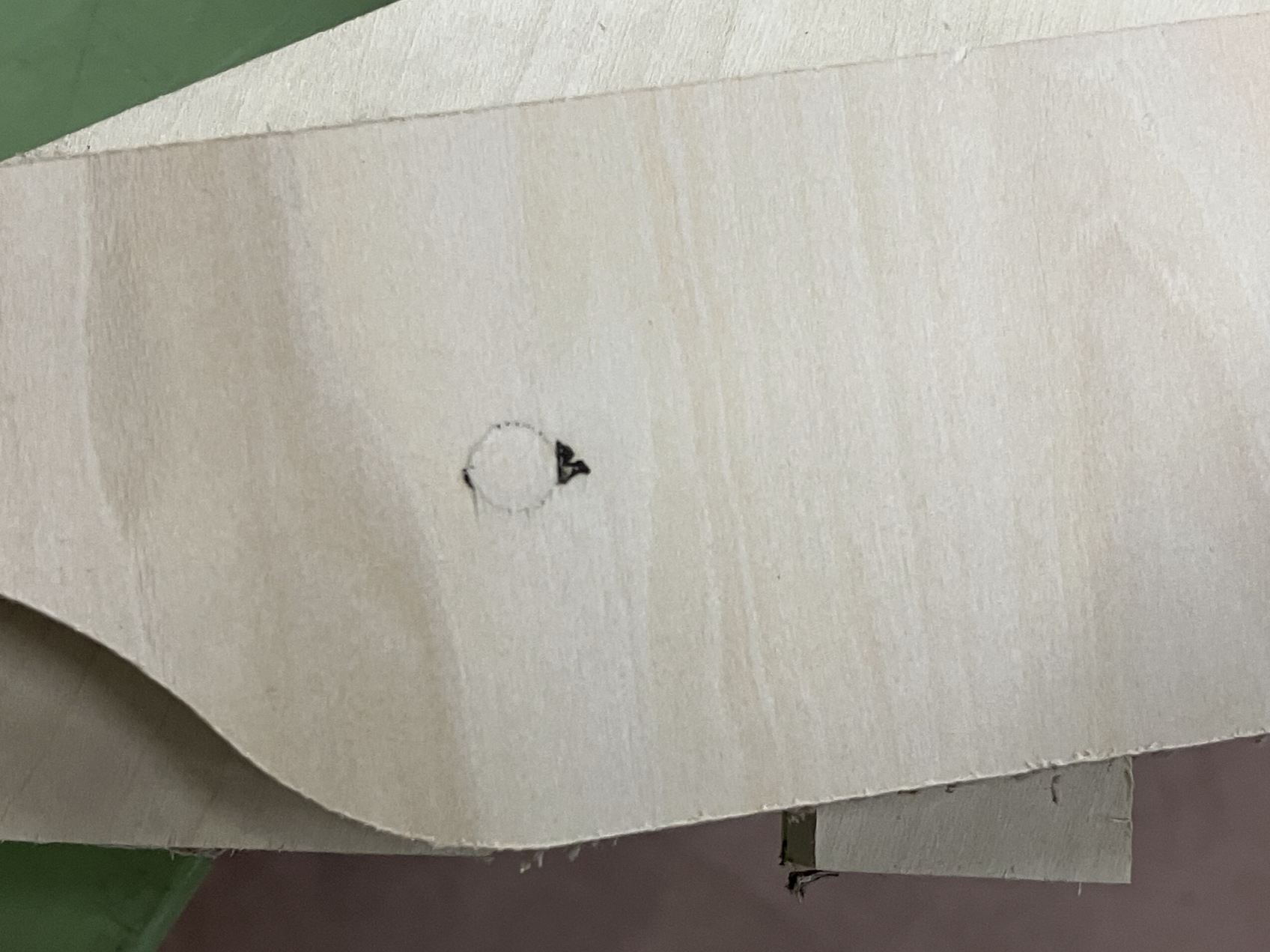 burnt hole at bottom