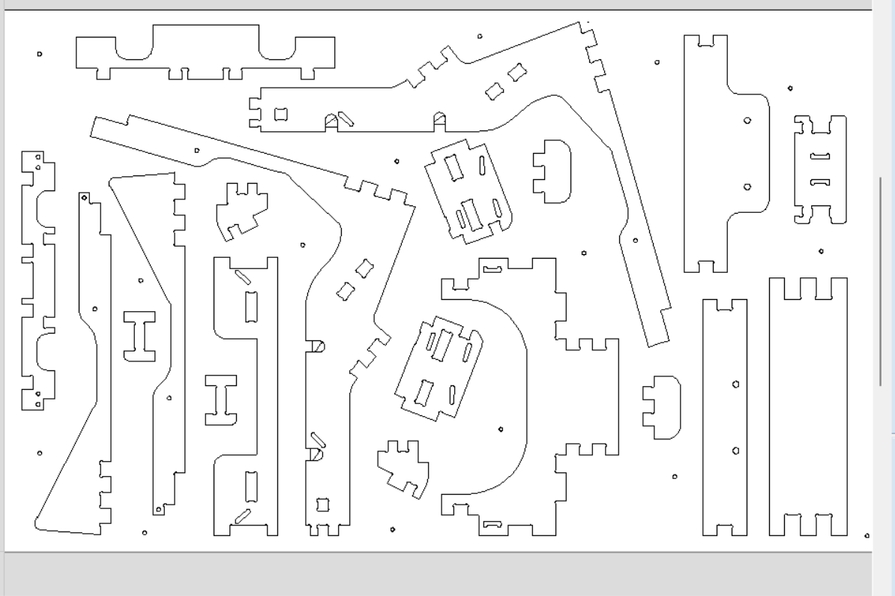 re-arranged parts position