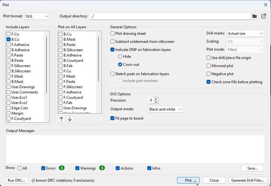 select for B.Cu milling