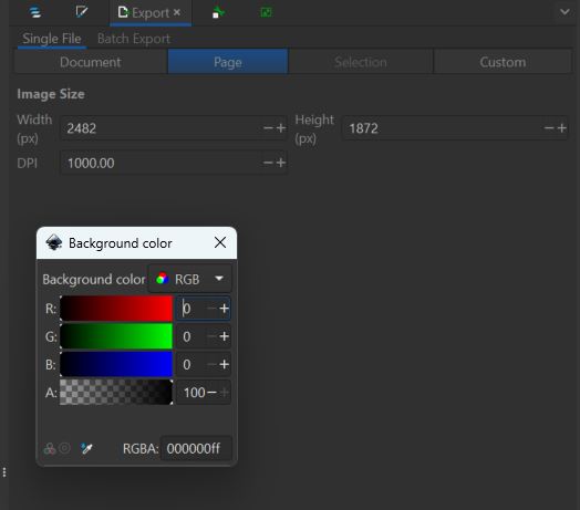 change background color to Black
