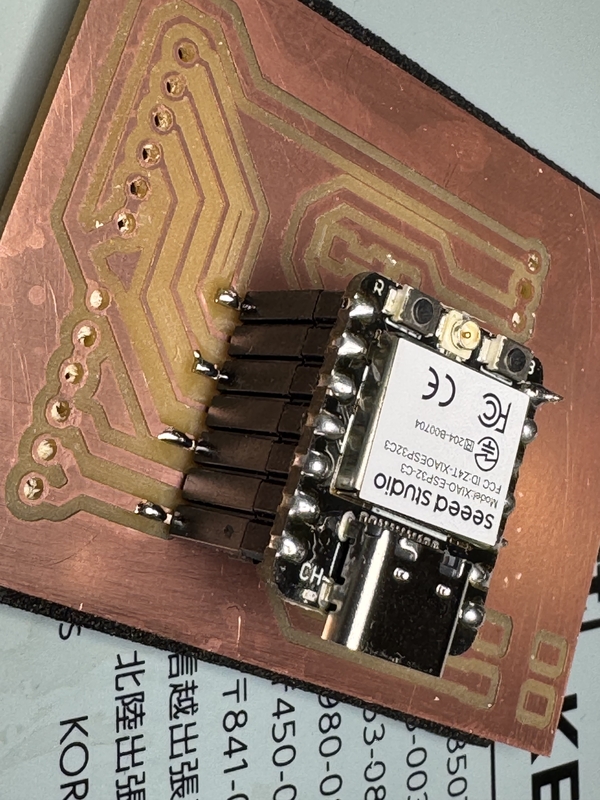 soldering XIAO connection 
