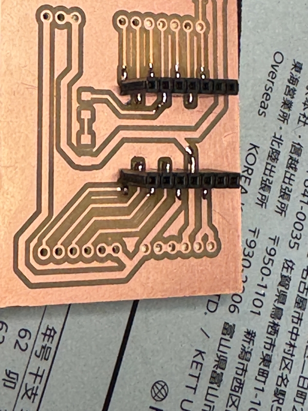 Inner side pins soldering done