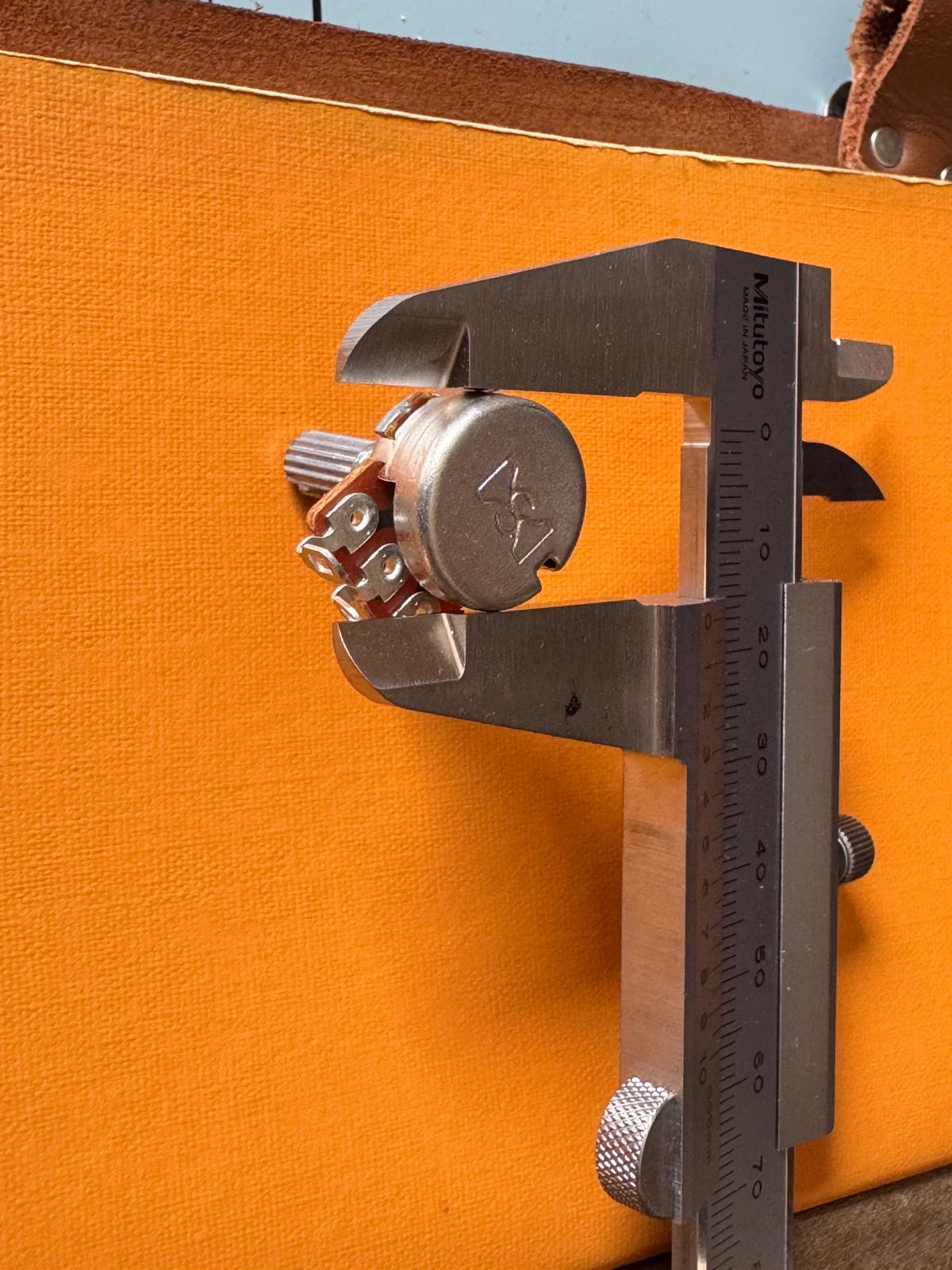 actual potentiometer size