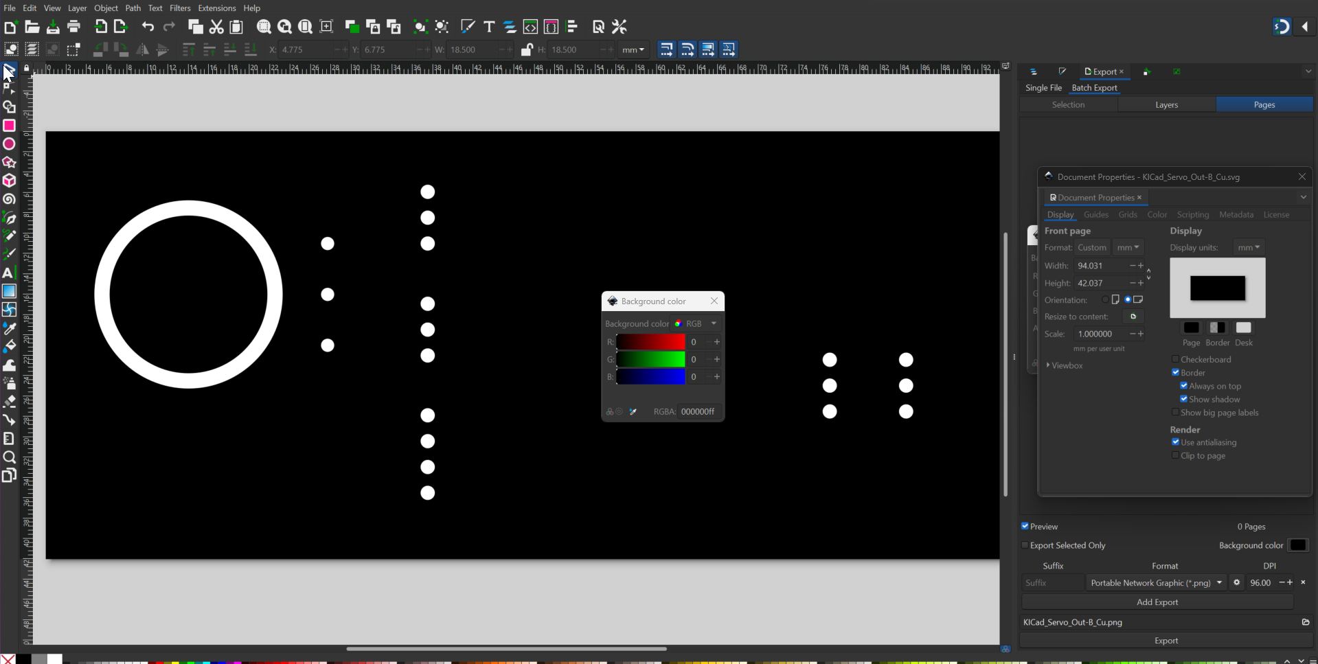 modified color setting