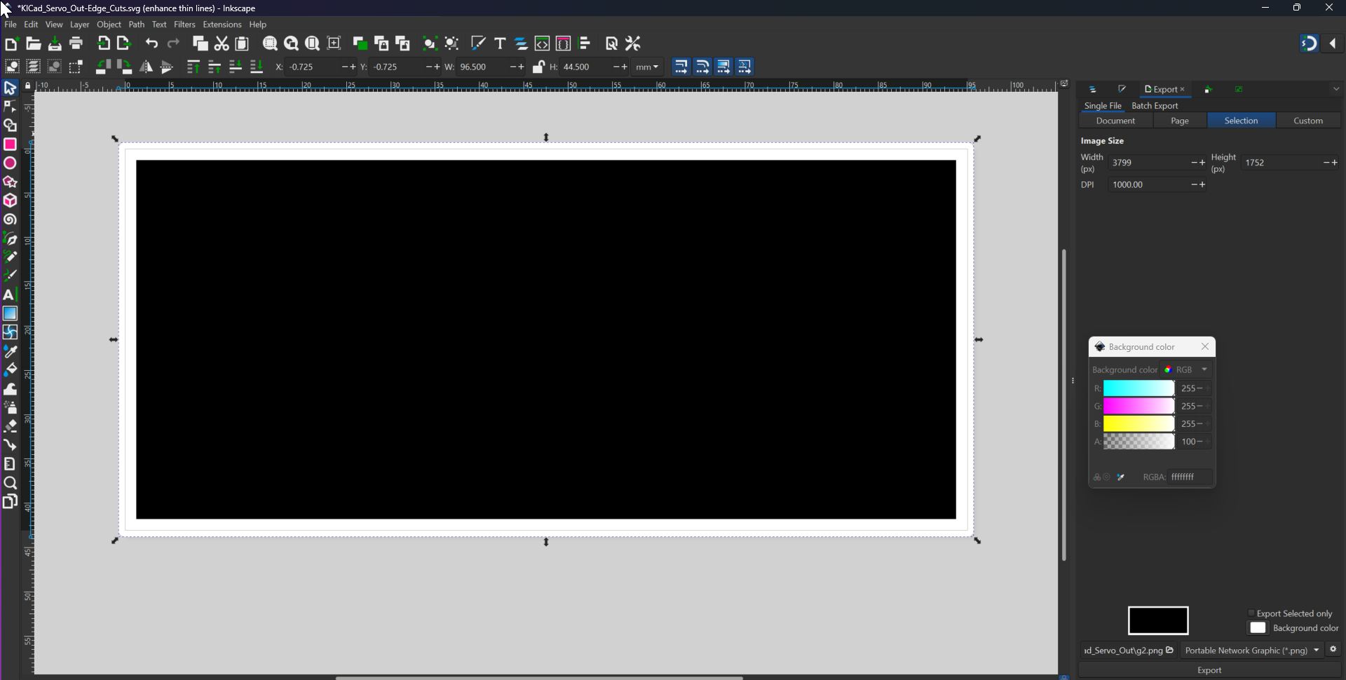 make edge cut PNG file