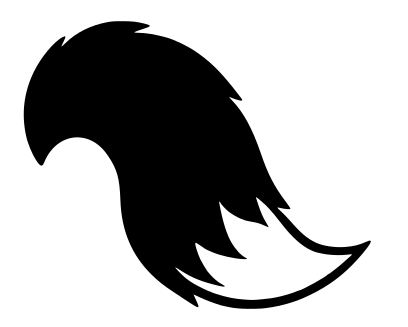black and white tail