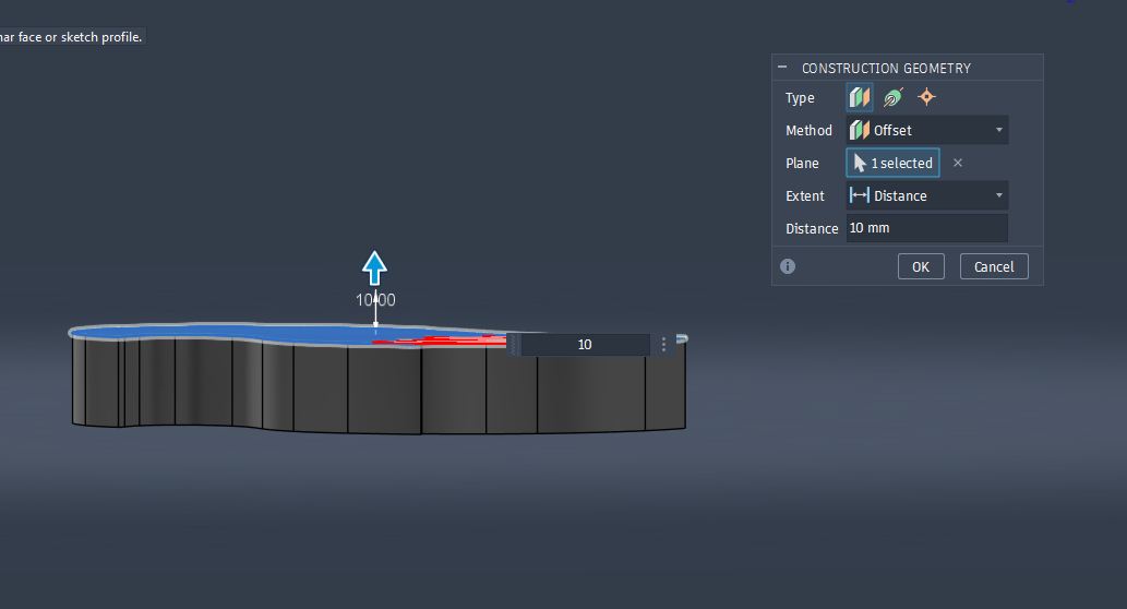 extruding the sketch