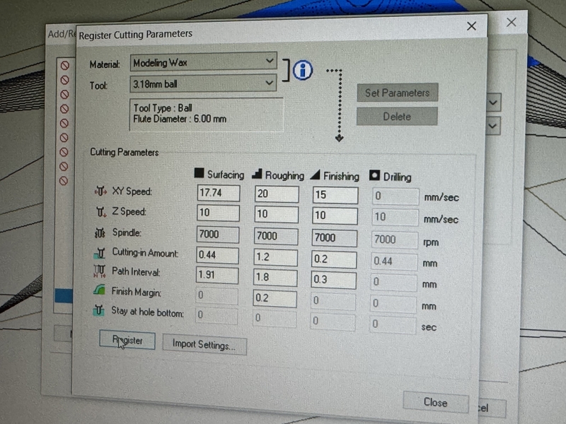 milling condition summary