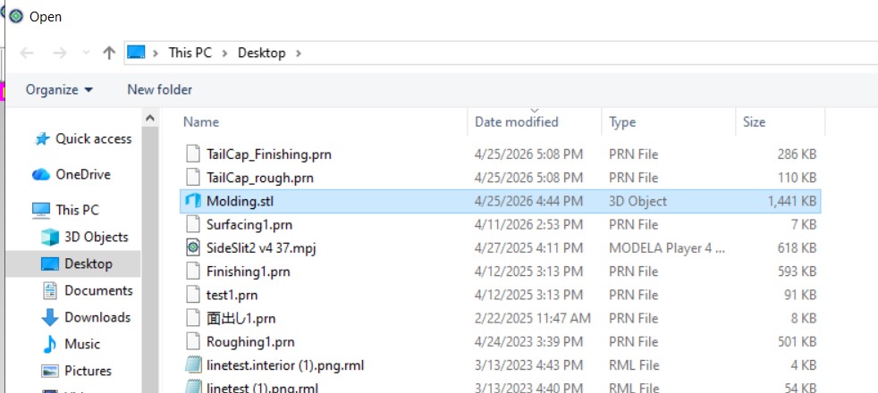 open STL file