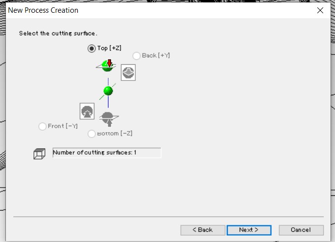 Select the cutting surface