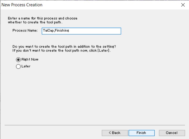 Create the tool path