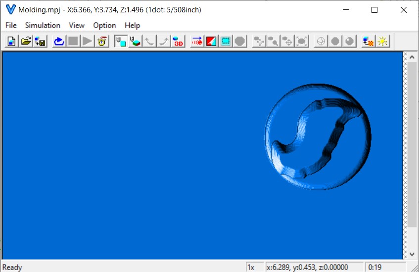 simulated result
