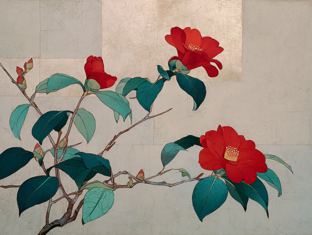 Camelias image generated